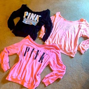 BOGO 1/2 OFF (3) PINK Off-the-shoulder Tops